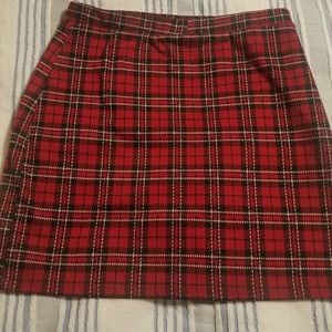 Plaid mini skirt